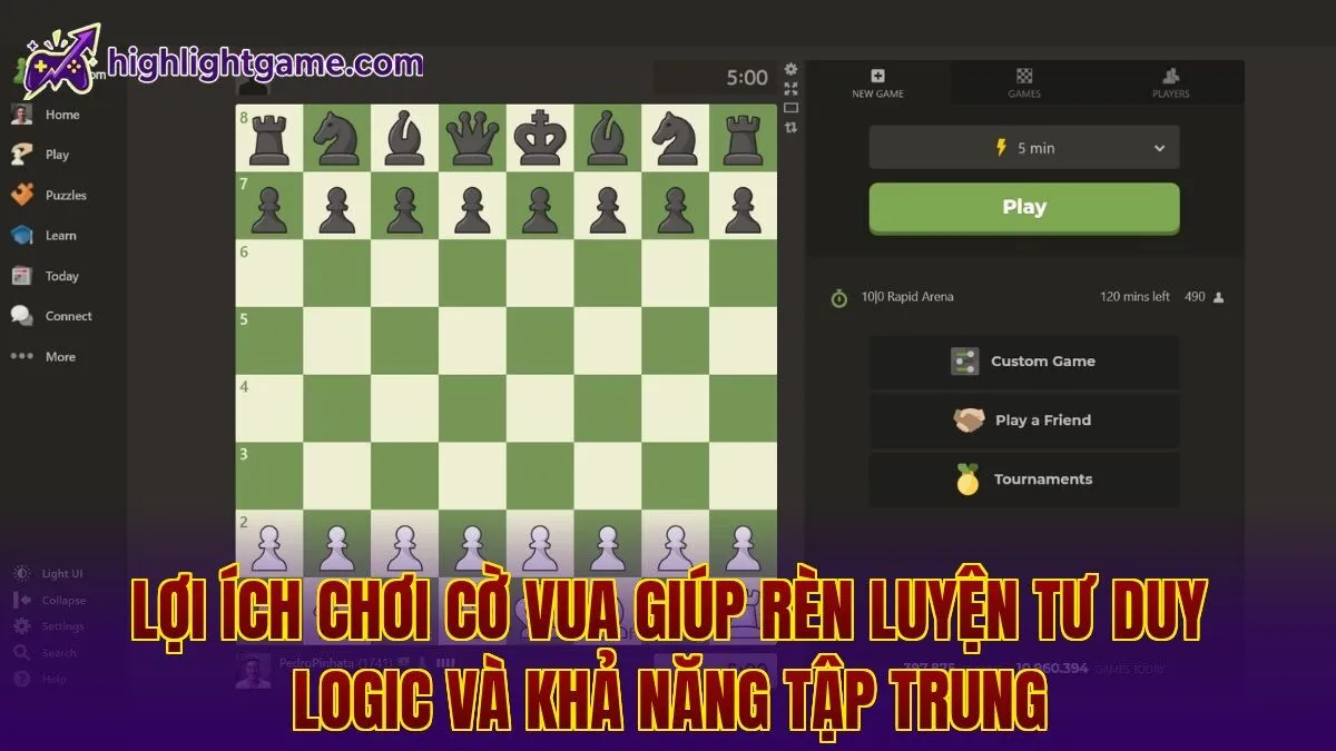 Lợi ích chơi cờ vua giúp rèn luyện tư duy logic và khả năng tập trung