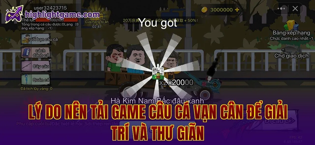 Lý do nên tải game câu cá vạn cân để giải trí và thư giãn
