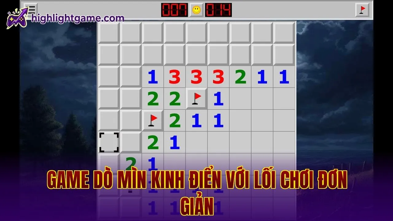 Game dò mìn kinh điển với lối chơi đơn giản
