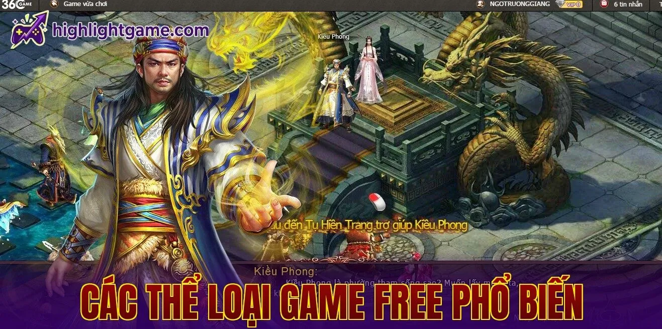 Các thể loại game free phổ biến