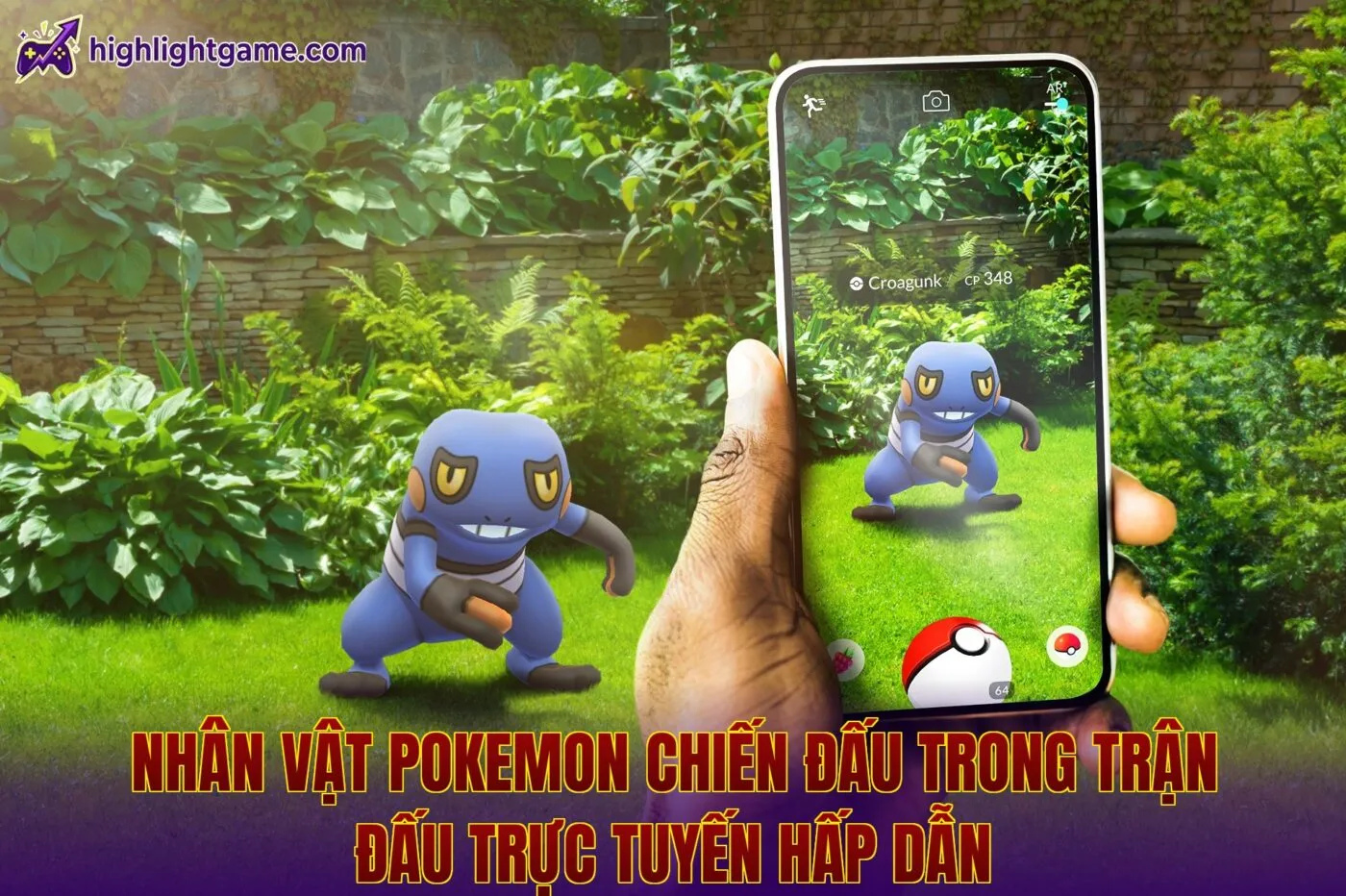 Nhân vật Pokemon chiến đấu trong trận đấu trực tuyến hấp dẫn