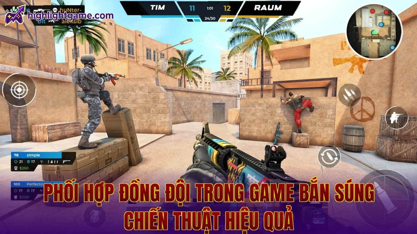 Phối hợp đồng đội trong game bắn súng chiến thuật hiệu quả